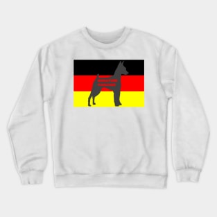 miniature pinscher name silhouette on flg Crewneck Sweatshirt